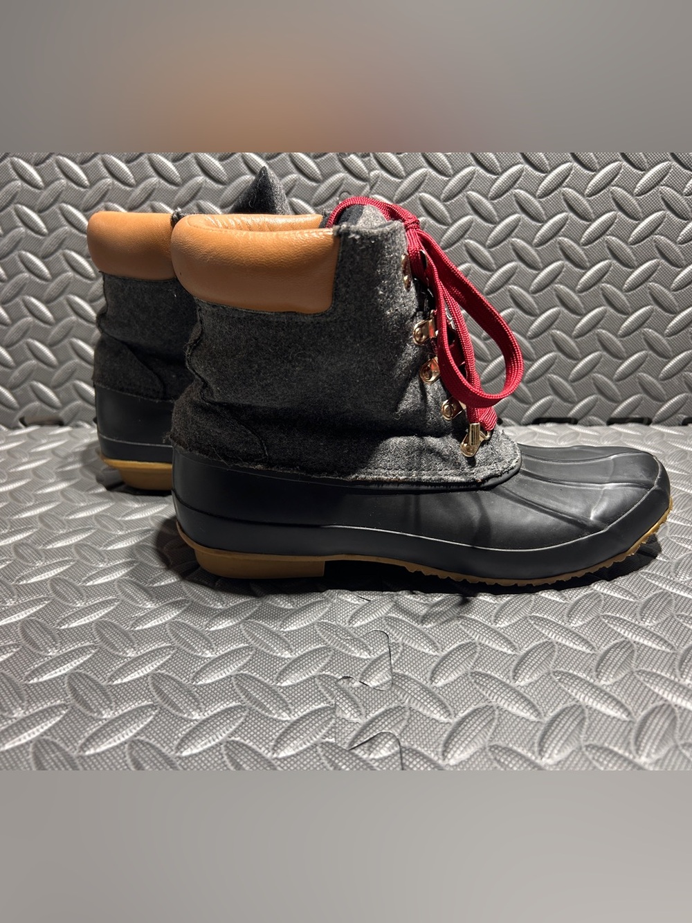 Women’s Gray and Black Duck Boots